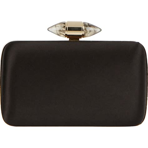 givenchy black satin clutch with jewelry clasp|Givenchy Black Satin Clutch With Jewelry Clasp .